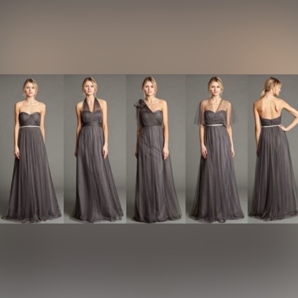 Jenny Yoo Shadow Grey Annabelle Bridesmaid dress - Picture 1 of 7